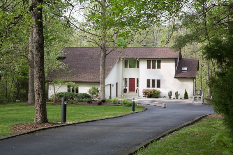 Residential Asphalt Driveway with Curves